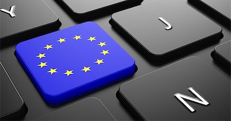 simsearch:400-07297651,k - Flag of European Union - Button on Black Computer Keyboard. Stock Photo - Budget Royalty-Free & Subscription, Code: 400-07297651