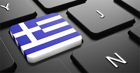 simsearch:400-07297651,k - Flag of Greece - Button on Black Computer Keyboard. Stock Photo - Budget Royalty-Free & Subscription, Code: 400-07297664