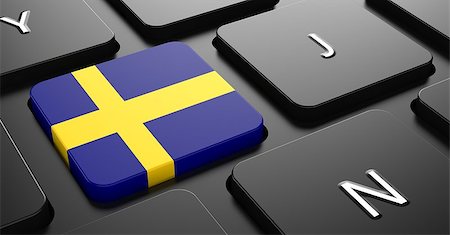 simsearch:400-07297651,k - Flag of Sweden - Button on Black Computer Keyboard. Stock Photo - Budget Royalty-Free & Subscription, Code: 400-07297661