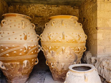 Giant amphoras at Knossos palace, Greece Stock Photo - Budget Royalty-Free & Subscription, Code: 400-07297782