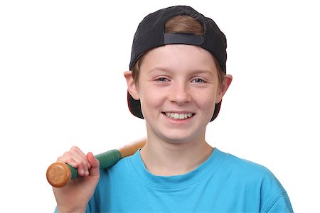 simsearch:400-04495626,k - Portrait of a young baseball player on white background Fotografie stock - Microstock e Abbonamento, Codice: 400-07298018