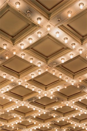 Old Historic Broadway Theater Marquee Ceiling Blinking Lights Vertical Stock Photo - Budget Royalty-Free & Subscription, Code: 400-07298458