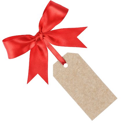 package labels - empty price tag with bow for holiday sale, isolated Stock Photo - Budget Royalty-Free & Subscription, Code: 400-07298792