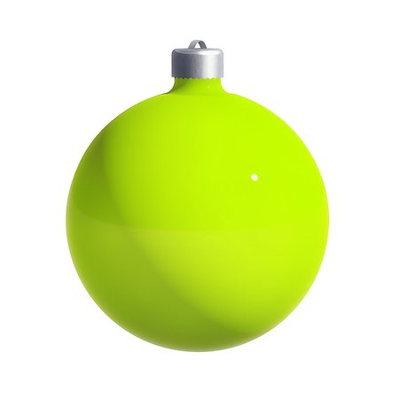 Green-colored Christmas decoration isolated on white Foto de stock - Royalty-Free Super Valor e Assinatura, Número: 400-07298915