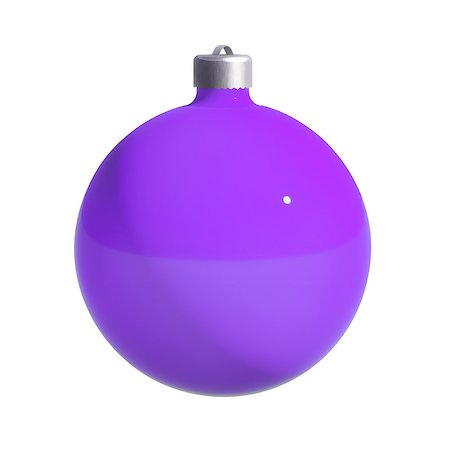 Purple-colored Christmas decoration isolated on white Foto de stock - Royalty-Free Super Valor e Assinatura, Número: 400-07298918