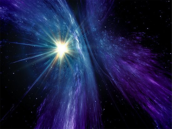 An image of a nice and colorful sunburst in space Stock Photo - Royalty-Free, Artist: magann, Image code: 400-07298934