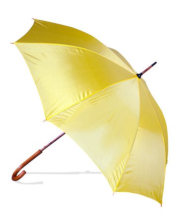 simsearch:400-05333347,k - yellow umbrella on an isolated background, clipping path Stock Photo - Budget Royalty-Free & Subscription, Code: 400-07299032