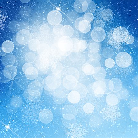 simsearch:400-07299338,k - Blurred bokeh christmas background with snowflakes Photographie de stock - Aubaine LD & Abonnement, Code: 400-07299342