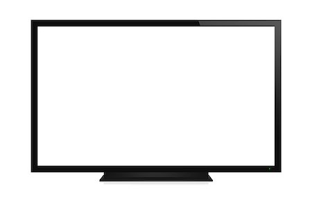 simsearch:400-07290864,k - TV display with blank screen. Isolated on white background Photographie de stock - Aubaine LD & Abonnement, Code: 400-07299555