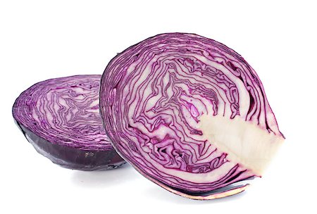 Red cabbage in front of white background Stock Photo - Budget Royalty-Free & Subscription, Code: 400-07299804