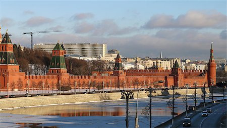 simsearch:400-07299937,k - Beautiful  river winter landscape with Moscow Kremlin towers Stock Photo - Budget Royalty-Free & Subscription, Code: 400-07299938