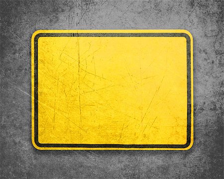 simsearch:400-04833604,k - Empty Yellow Sign, attention and alert sign. Photographie de stock - Aubaine LD & Abonnement, Code: 400-07290108