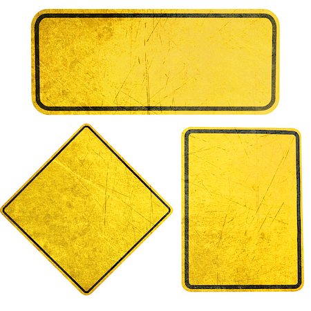 simsearch:400-04833604,k - Empty Yellow Sign, attention and alert sign. Photographie de stock - Aubaine LD & Abonnement, Code: 400-07290109