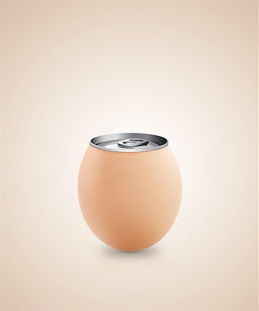 simsearch:400-06640932,k - metal can formed from egg. Stock Photo - Budget Royalty-Free & Subscription, Code: 400-07290218
