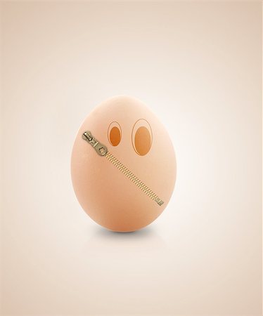 simsearch:400-06640932,k - fresh egg with zipper as a crtoon character. Stock Photo - Budget Royalty-Free & Subscription, Code: 400-07290269