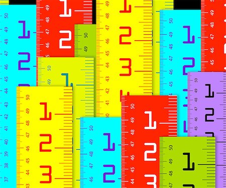 simsearch:400-05292979,k - colorful Millimeter and inch rulers isolated on a white background. Photographie de stock - Aubaine LD & Abonnement, Code: 400-07290315