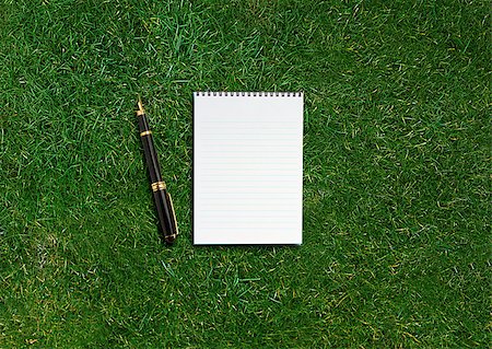 blank opened notebook with black pen. Stock Photo - Budget Royalty-Free & Subscription, Code: 400-07290405