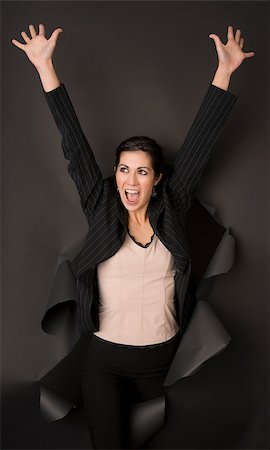 Woman feels Break Through Performance Stock Photo - Budget Royalty-Free & Subscription, Code: 400-07290518
