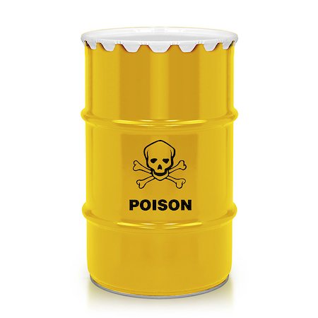 simsearch:400-07301125,k - Golden barrel with poison sign  isolated on a white background.  (with clipping work path) Stockbilder - Microstock & Abonnement, Bildnummer: 400-07290855