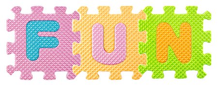 simsearch:400-05878101,k - Fun word created from Alphabet puzzle isloated on white background , with clipping path. Photographie de stock - Aubaine LD & Abonnement, Code: 400-07290874