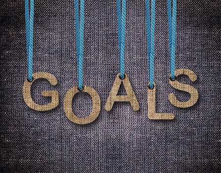 pendule (balancier) - Goals Letters hanging strings with blue sackcloth background. Photographie de stock - Aubaine LD & Abonnement, Code: 400-07290899