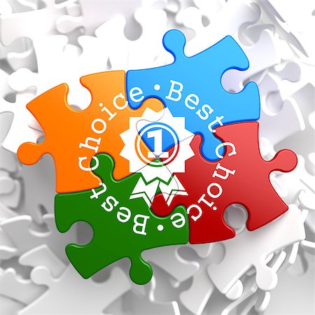 simsearch:400-08283741,k - Best Choice Written Arround Icon of Award on Multicolor Puzzle. Business Concept. Foto de stock - Super Valor sin royalties y Suscripción, Código: 400-07290946