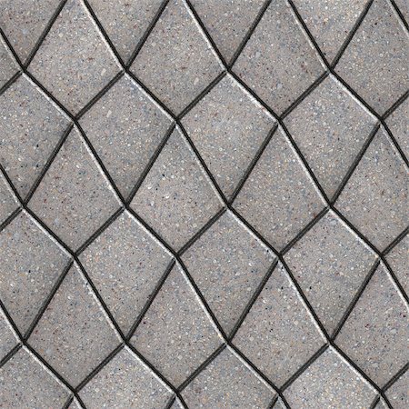 simsearch:400-05167739,k - Gray Figured Rhombus Pavement. Seamless Tileable Texture. Stock Photo - Budget Royalty-Free & Subscription, Code: 400-07291017