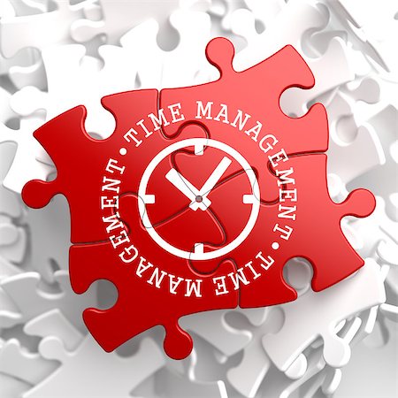 simsearch:400-09010206,k - Time Management with Icon of Clock Face Written on Red Puzzle Pieces. Business Concept. Stockbilder - Microstock & Abonnement, Bildnummer: 400-07291425