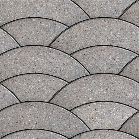 simsearch:400-05167739,k - Gray Wavy Arcuate Figured Paving Slabs. Seamless Tileable Texture. Stock Photo - Budget Royalty-Free & Subscription, Code: 400-07291454