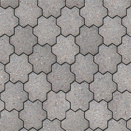 simsearch:400-05167739,k - Gray Figured Pavement in the Form of Flower with Six Petals. Seamless Tileable Texture. Stock Photo - Budget Royalty-Free & Subscription, Code: 400-07291483