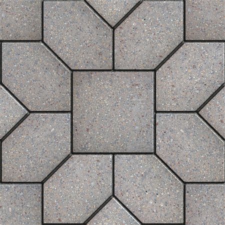 simsearch:400-05167739,k - Gray Pavement in the Form of Hexagons as Petals Laid Around the Square. Seamless Tileable Texture. Stock Photo - Budget Royalty-Free & Subscription, Code: 400-07291504
