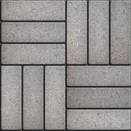 simsearch:400-05167739,k - Gray Pavement of Rectangles Laid Out on Three Pieces Perpendicular to Each Other. Seamless Tileable Texture. Stock Photo - Budget Royalty-Free & Subscription, Code: 400-07291503