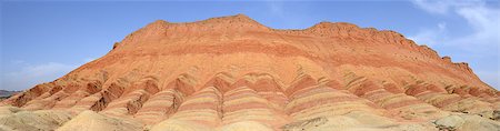 pinnacles desert - Colorful mountains of Danxia landform in Gansu, China Foto de stock - Super Valor sin royalties y Suscripción, Código: 400-07291642