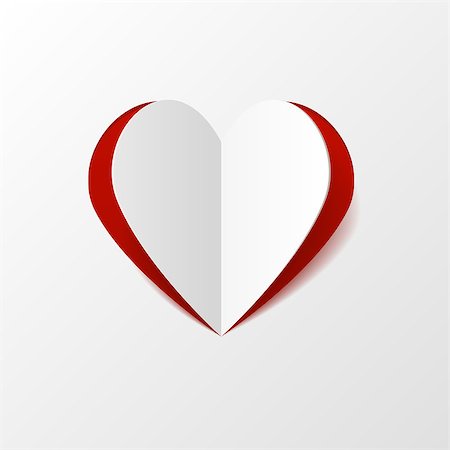 simsearch:400-07326110,k - Creative paper heart Photographie de stock - Aubaine LD & Abonnement, Code: 400-07291716