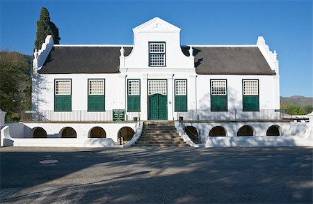 south african houses - Reinet House in Graaff-Reinet, Eastern Cape, South Africa. Historic building, built circa 1812 in classical Cape style. Now a museum. Stock Photo - Budget Royalty-Free & Subscription, Code: 400-07291800