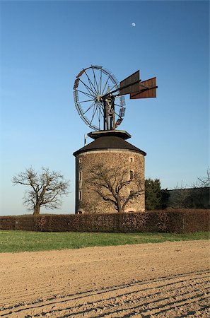 rogit (artist) - Holland-type windmill with a unique Halladay's turbine, built in 1873 on the outskirts of Ruprechtov, Czech Republic. Stock Photo - Budget Royalty-Free & Subscription, Code: 400-07292136