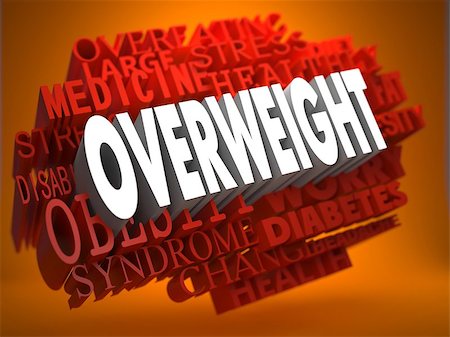 simsearch:400-06108048,k - Overweight - the Word in White Color on Cloud of Red Words on Orange Background. Stock Photo - Budget Royalty-Free & Subscription, Code: 400-07292340