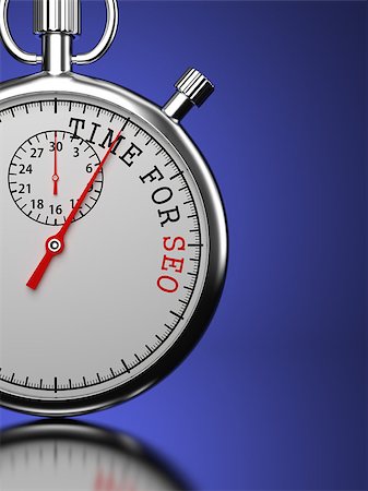 simsearch:400-07045079,k - Time for SEO. Stopwatch with Time for SEO Slogan on a Blue Background. Stock Photo - Budget Royalty-Free & Subscription, Code: 400-07292343