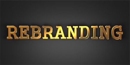 Rebranding - Business Concept. Golden Text on a Black Background. Stock Photo - Budget Royalty-Free & Subscription, Code: 400-07292405