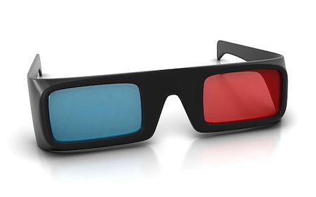 simsearch:400-06171207,k - 3d glasses on the white background Fotografie stock - Microstock e Abbonamento, Codice: 400-07292485