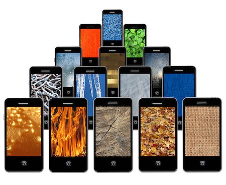 simsearch:400-07308071,k - many modern mobile phones with different abstract textures Stock Photo - Budget Royalty-Free & Subscription, Code: 400-07293278