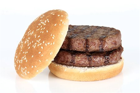 simsearch:400-07293811,k - beef burger on white background Stock Photo - Budget Royalty-Free & Subscription, Code: 400-07293768