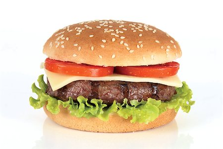 simsearch:400-07293811,k - beef burger on white background Stock Photo - Budget Royalty-Free & Subscription, Code: 400-07293769