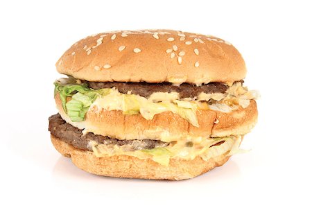 simsearch:400-07293811,k - beef burger on white background Stock Photo - Budget Royalty-Free & Subscription, Code: 400-07293775