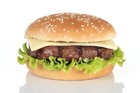 simsearch:400-07293811,k - beef burger on white background Stock Photo - Budget Royalty-Free & Subscription, Code: 400-07293785