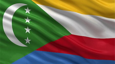 simsearch:400-07293975,k - Flag of the Comoros waving in the wind Stock Photo - Budget Royalty-Free & Subscription, Code: 400-07293946