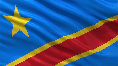 simsearch:400-07293975,k - Flag of the Democratic Republic of the Congo waving in the wind Stock Photo - Budget Royalty-Free & Subscription, Code: 400-07293947