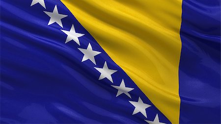 Flag of Bosnia and Herzegovina waving in the wind Photographie de stock - Aubaine LD & Abonnement, Code: 400-07293943