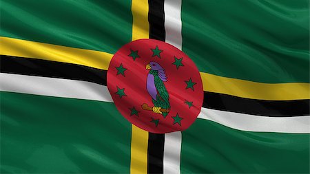 simsearch:400-07293975,k - Flag of Dominica waving in the wind Stock Photo - Budget Royalty-Free & Subscription, Code: 400-07293955