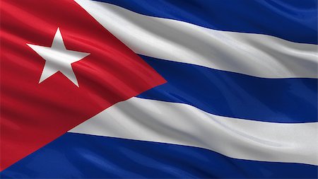 simsearch:400-07293975,k - Flag of Cuba waving in the wind Stock Photo - Budget Royalty-Free & Subscription, Code: 400-07293951